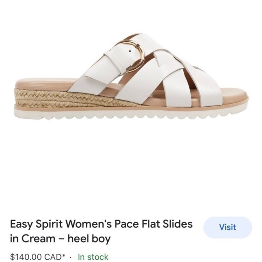 Easy Spirit Women's Pace Flat Slides in Cream